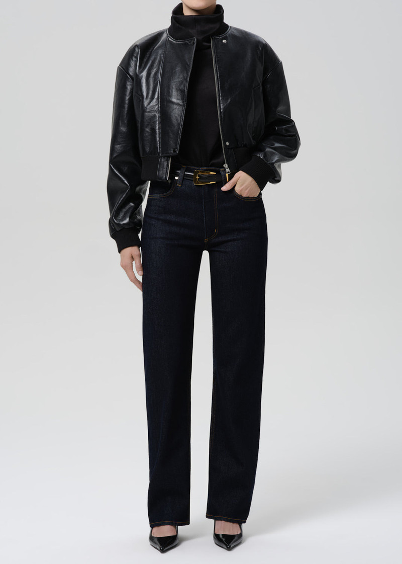 Palma Straight Long Clean Hem In Inky Rinse - 1