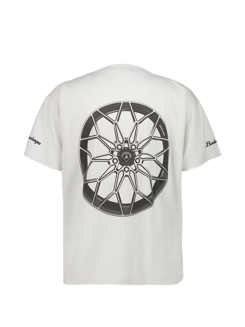 BALENCIAGA Lamborghini-print T-shirt outlook