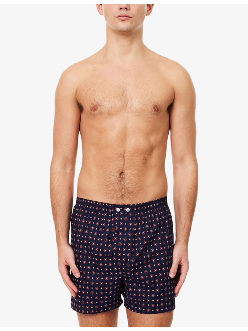 Derek Rose Nelson  Patterned Cotton Boxer Shorts outlook