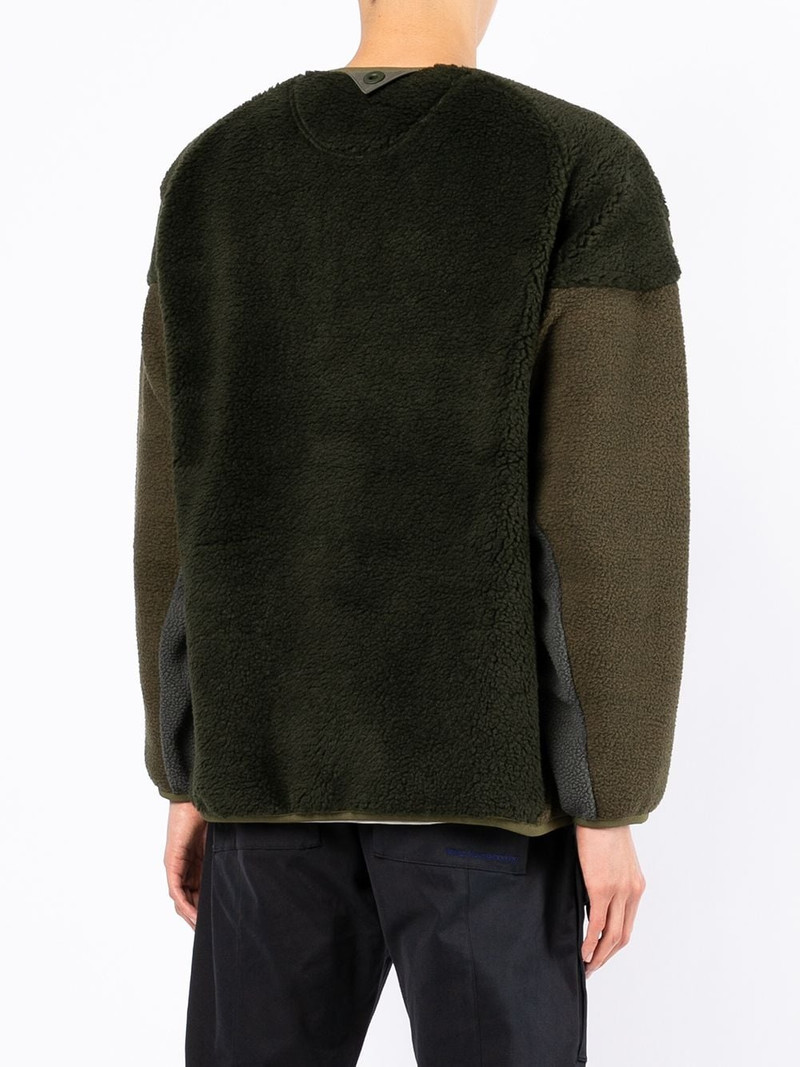 patchwork collarless jacket 4