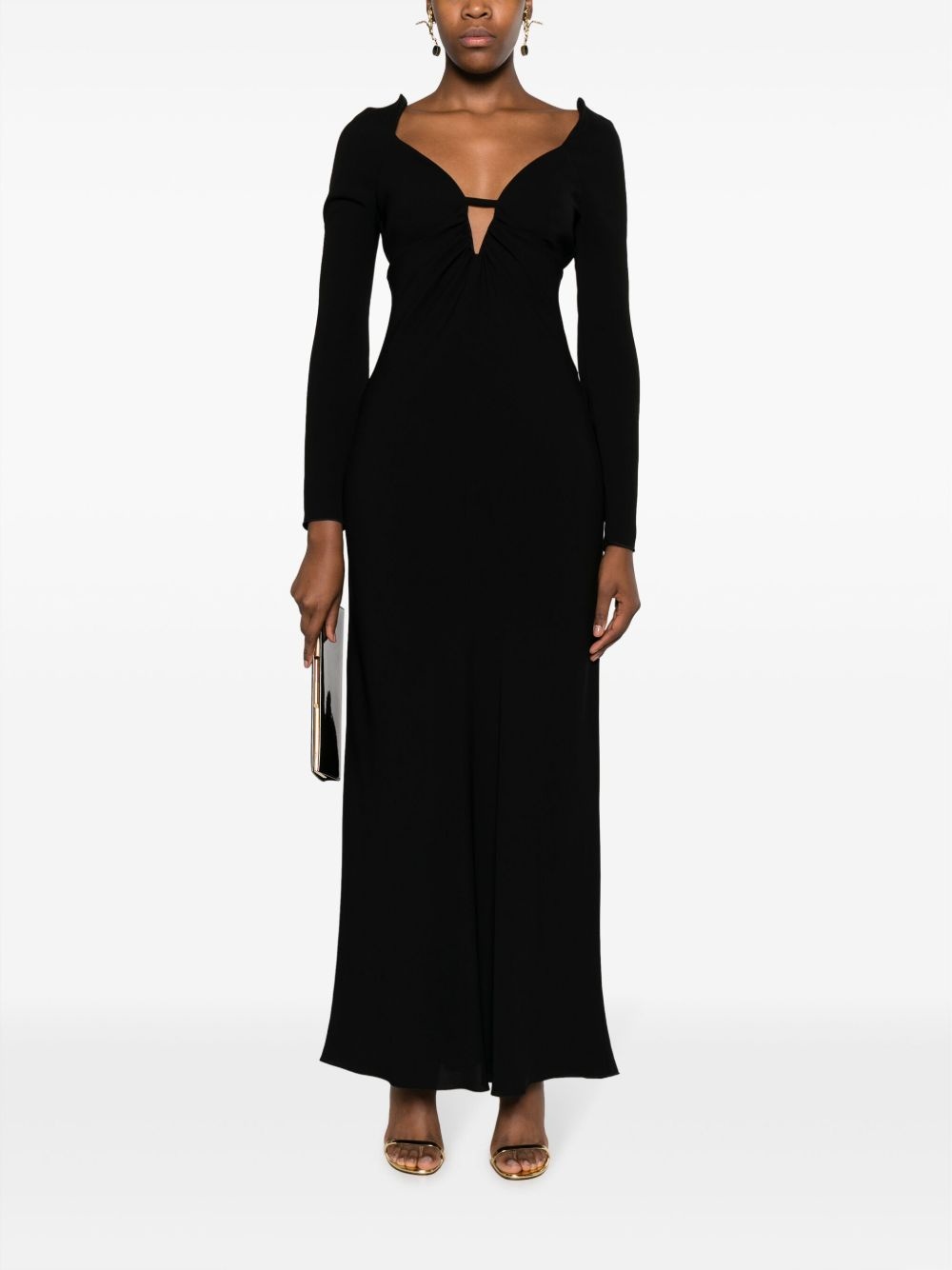 cut-out cady maxi dress - 2