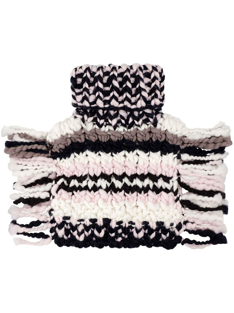 crochet-knit wool neck warmer 1