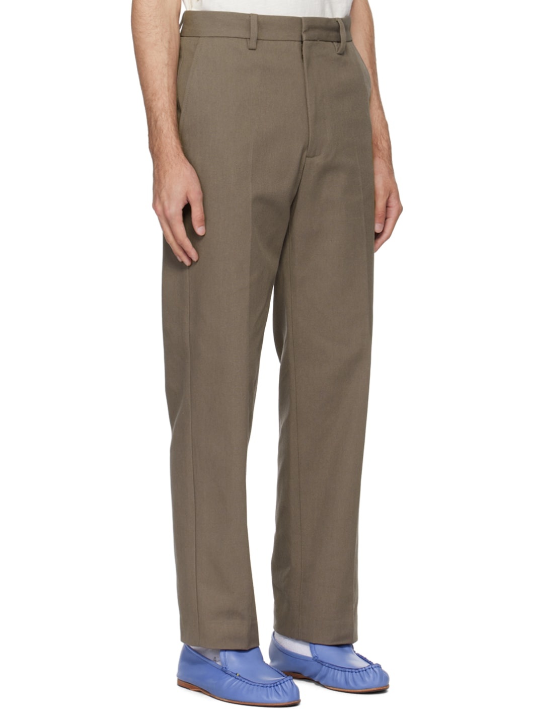 Taupe Creased Trousers - 2