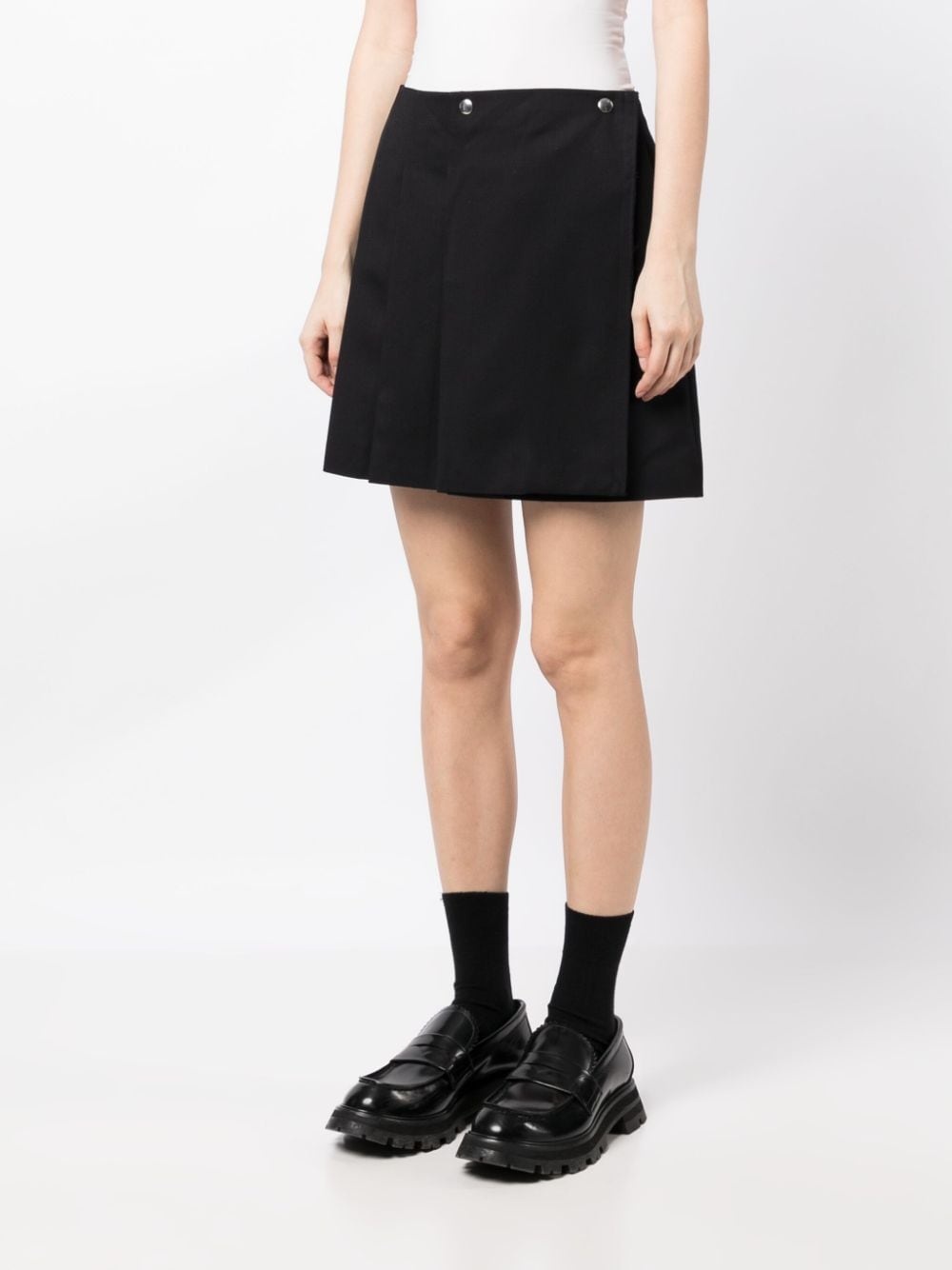 A-line wool miniskirt - 3