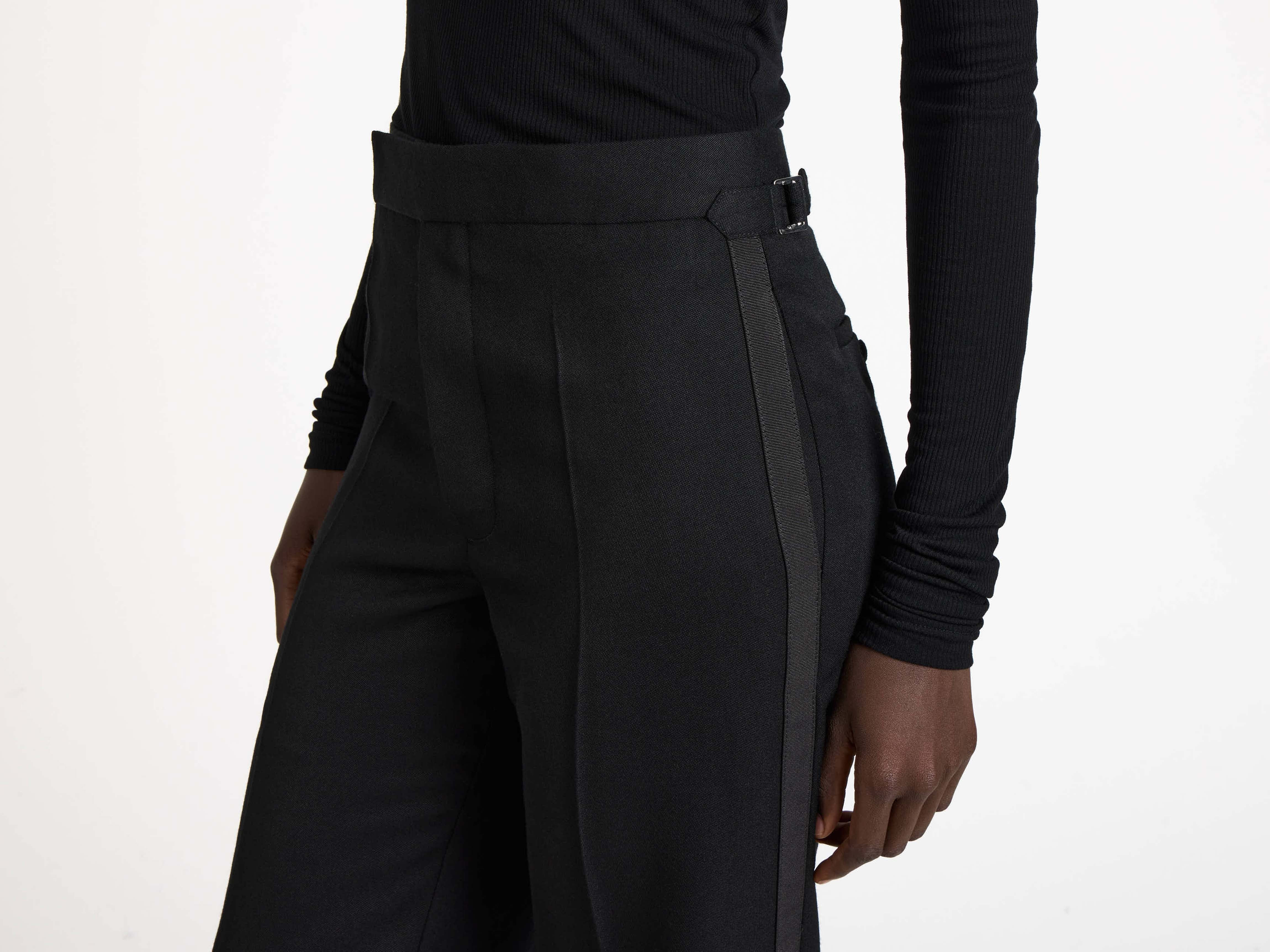 TAILORED TUXEDO TROUSERS IN BLACK - 6