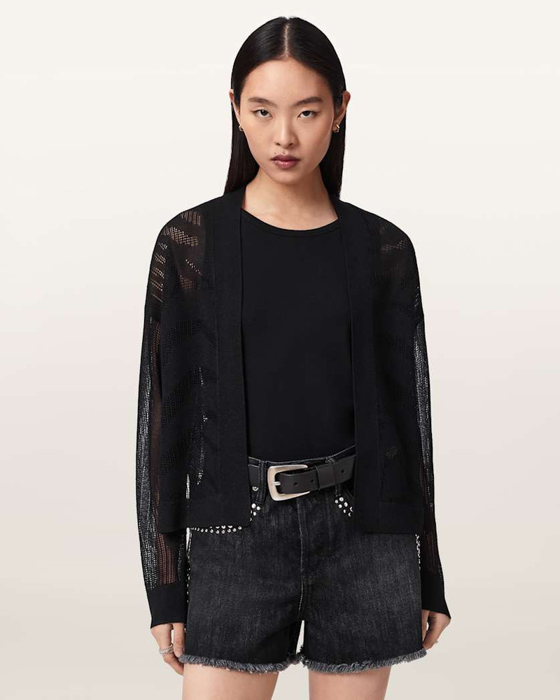 ALLSAINTS MISHA LONG SLEEVED CROPPED CARDIGAN outlook
