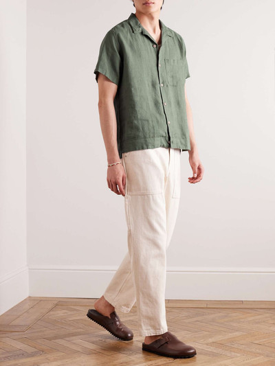 Oliver Spencer Camp-Collar Linen Shirt outlook