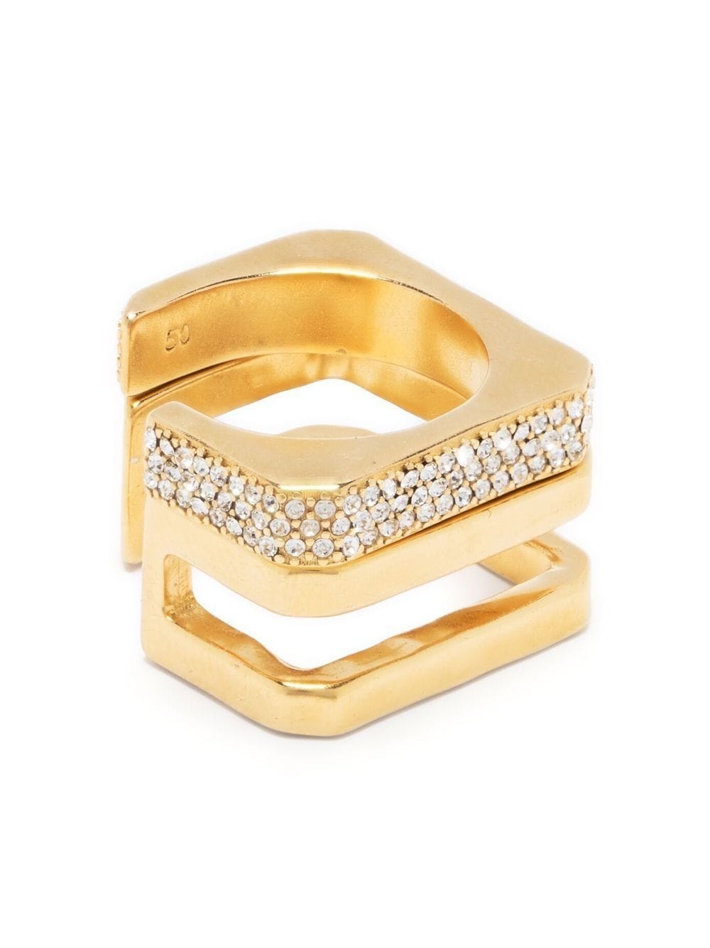 crystal-embellished Cecilia ring - 1