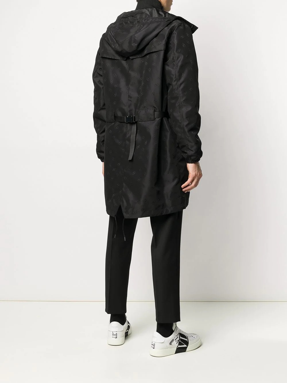 buckle-detail mid-length parka - 4