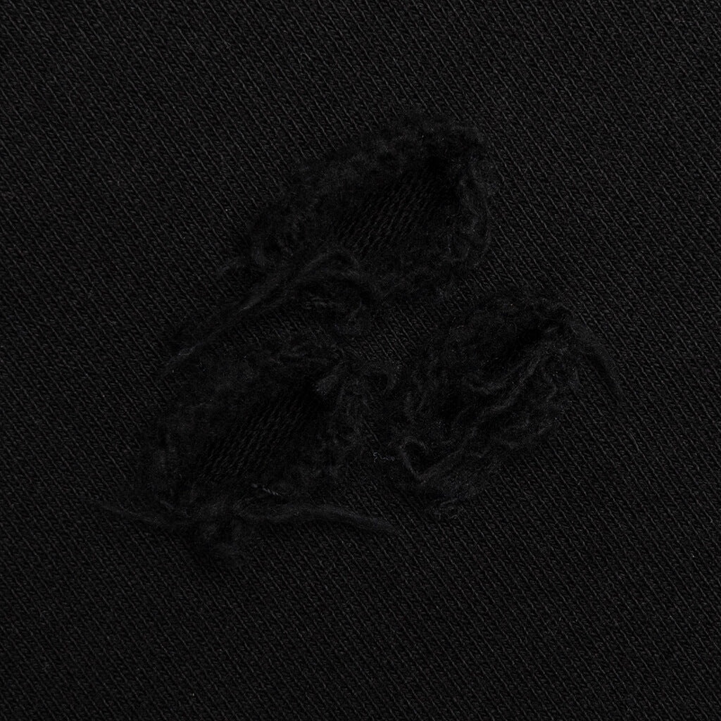 DISTRESSED SHORTS SMALL LOGO - BLACK - 4