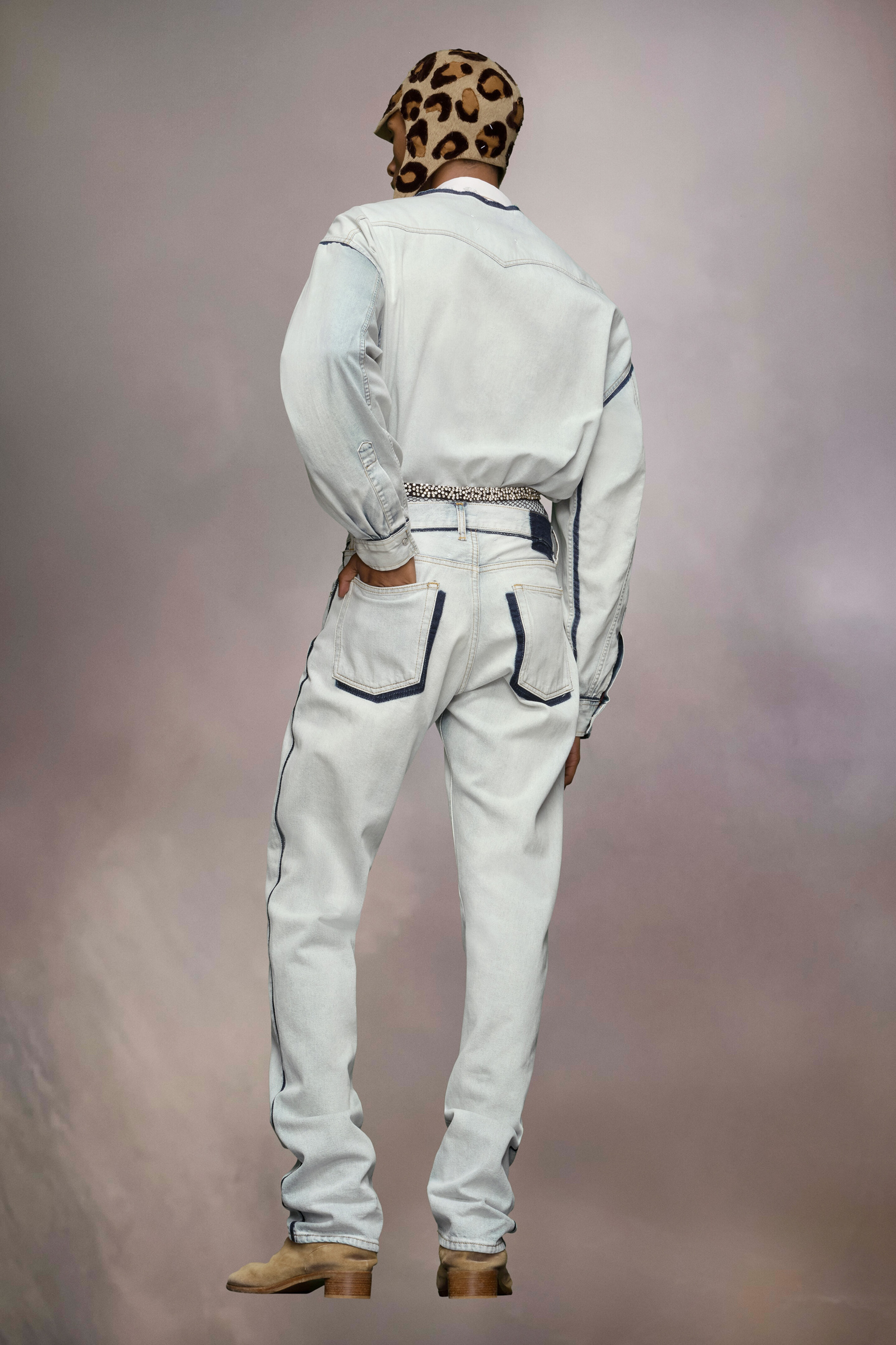 Japanese denim turn-up jeans - 4