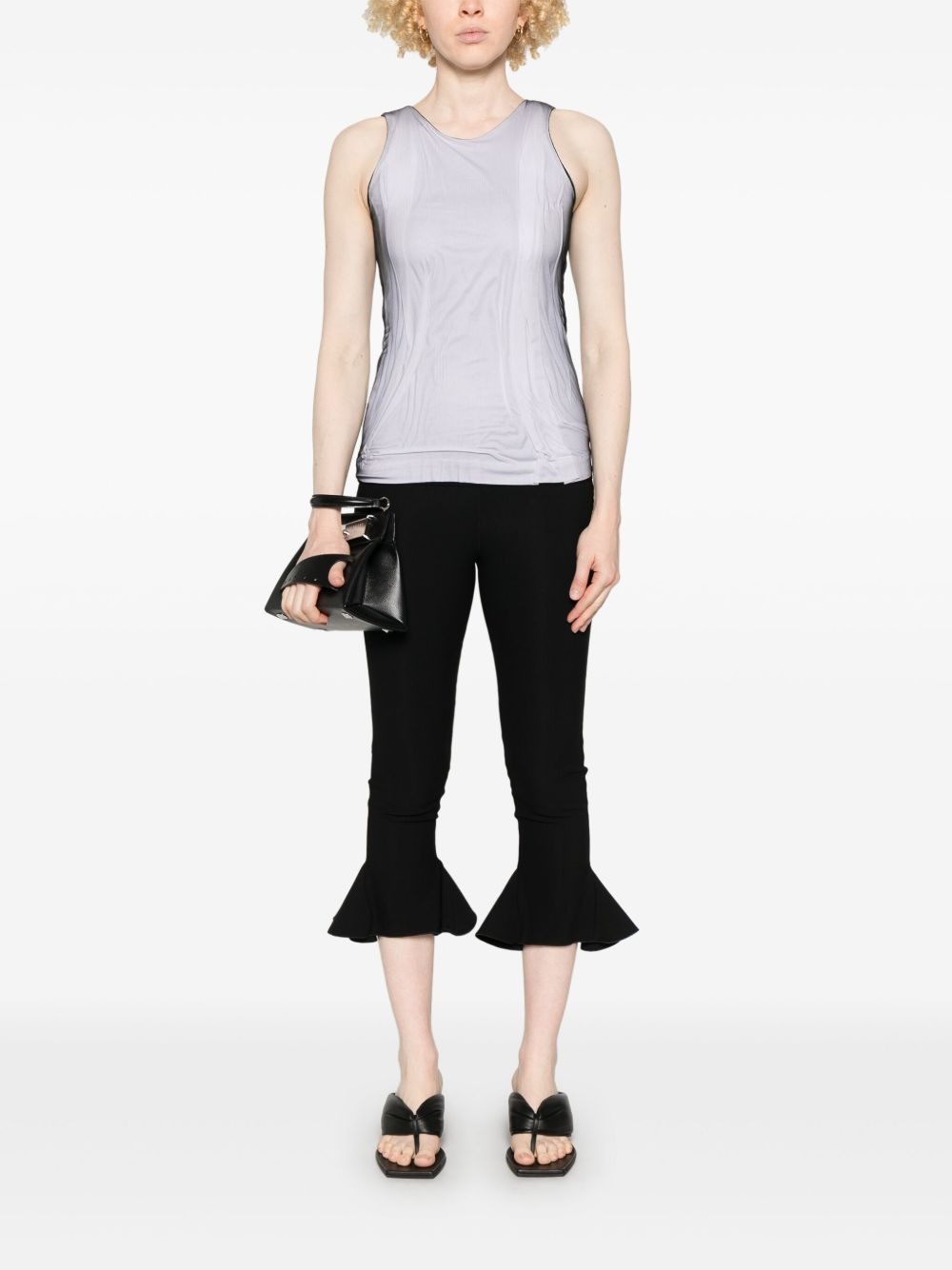 mesh-overlay tank top - 2