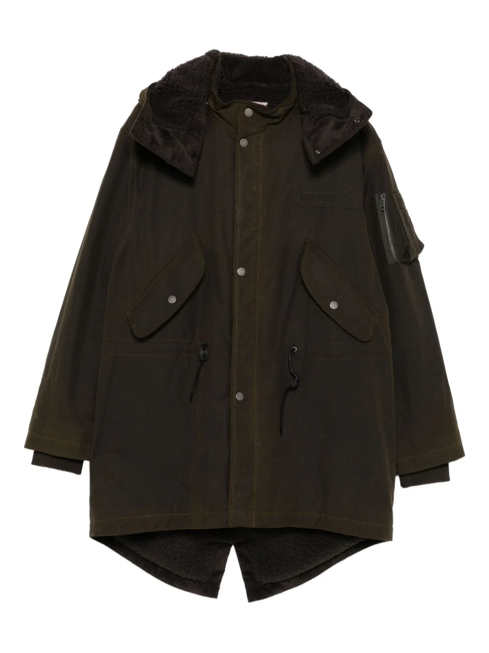 corduroy-collar jacket - 1
