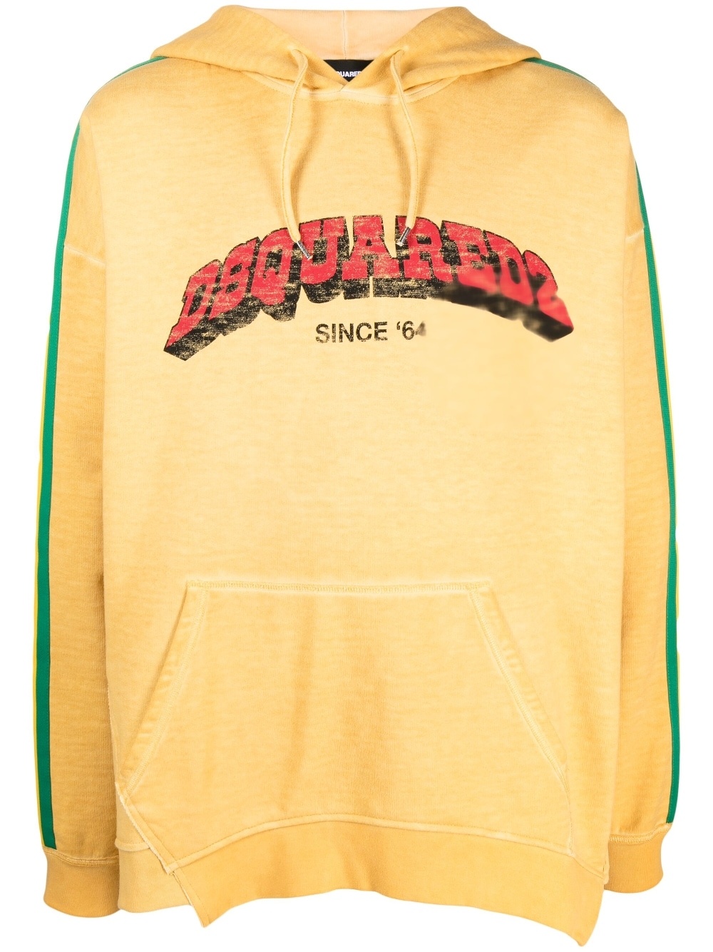 logo-print cotton hoodie - 1