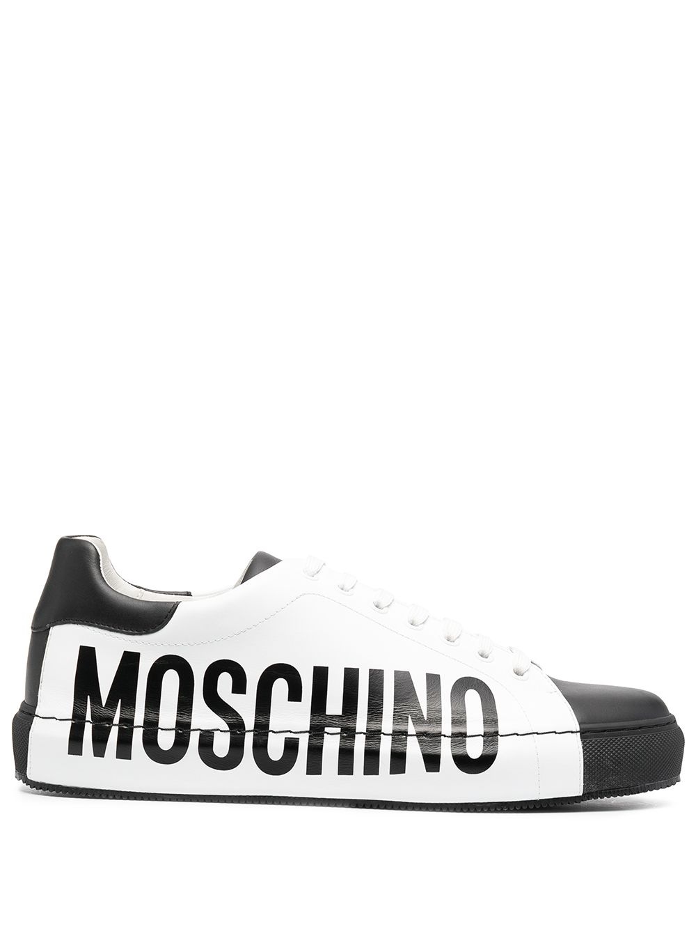 logo-print two-tone sneakers - 1