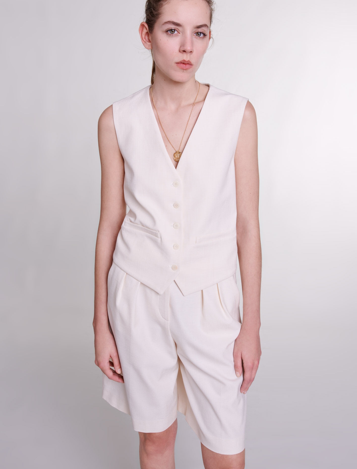 Pleated Bermuda shorts - 5