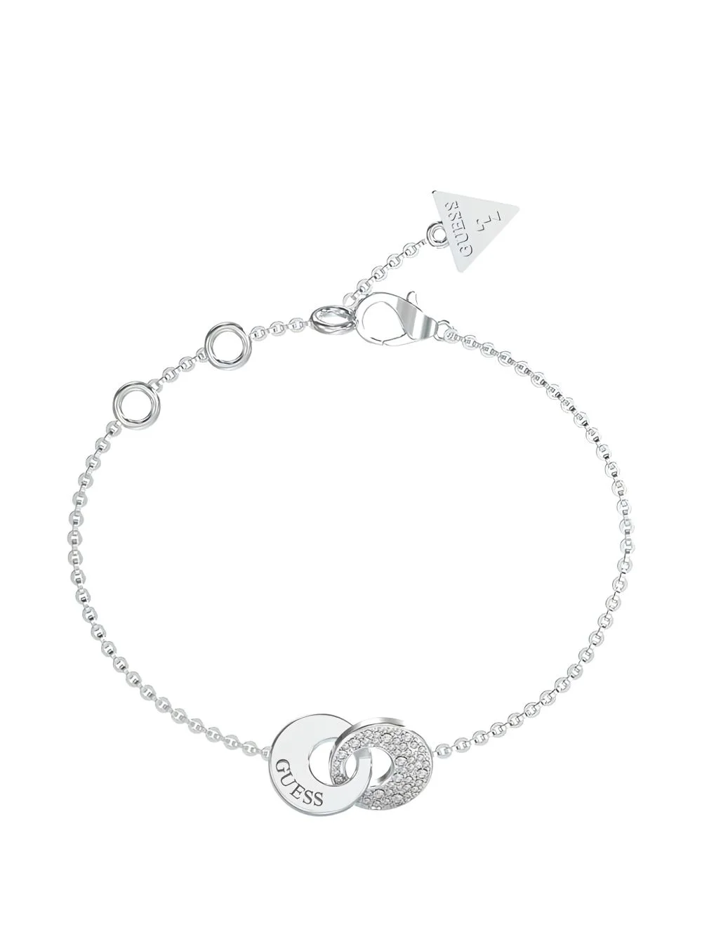 pavé-set interlocking-link bracelet - 1