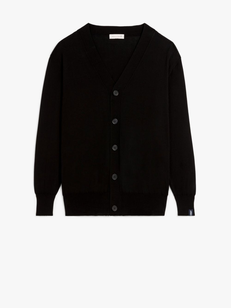 BLACK COTTON CARDIGAN 1