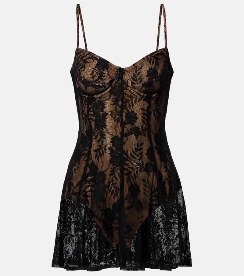 Pickleball semi-sheer lace minidress 1