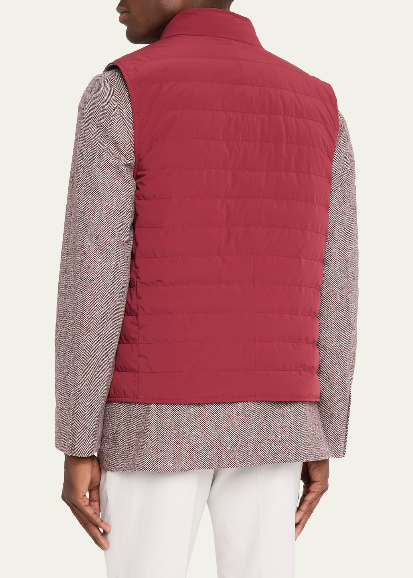 Men's Quilted Nylon Snap-Front Vest - 3