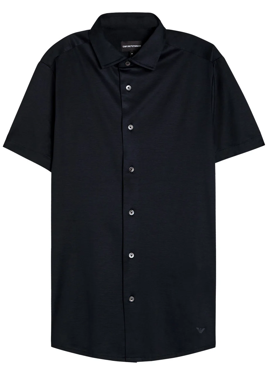 Emporio Armani Logo-appliqué Jersey Shirt - 1