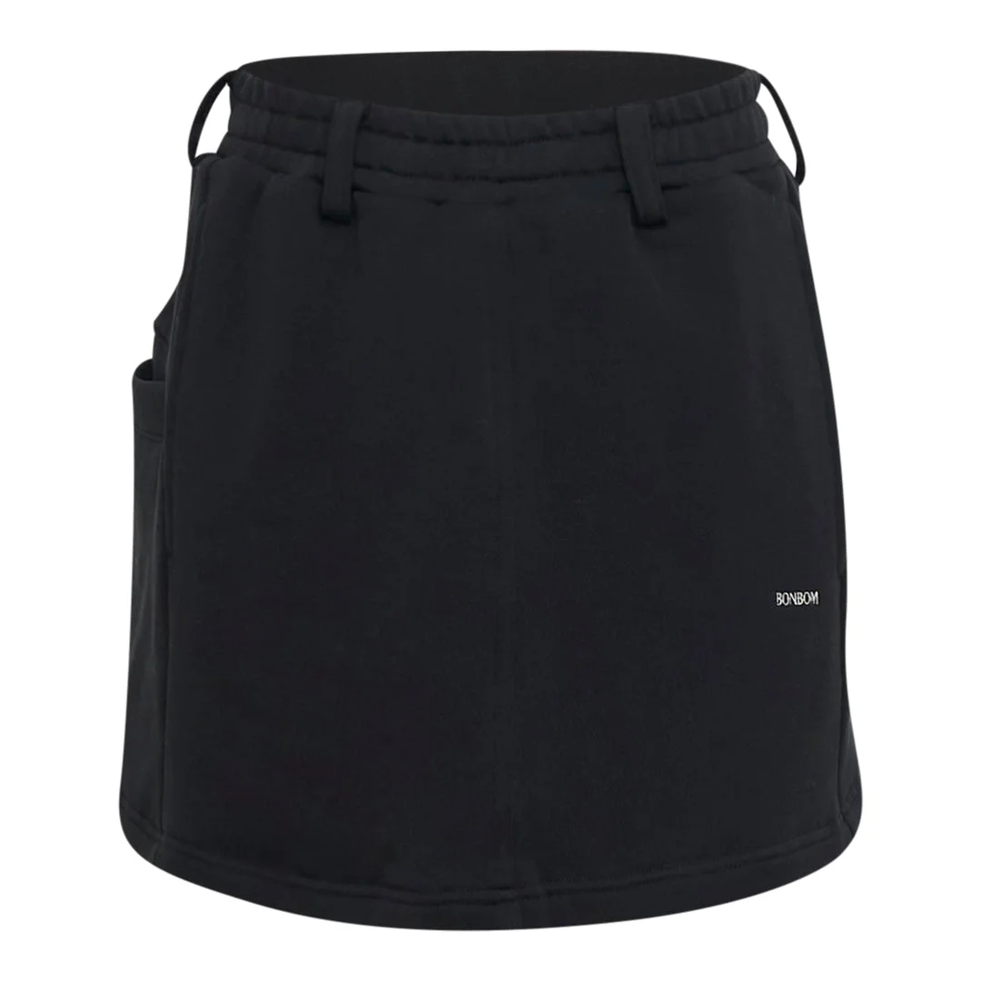 Giant Front Volume Sweat Mini Skirt - 1