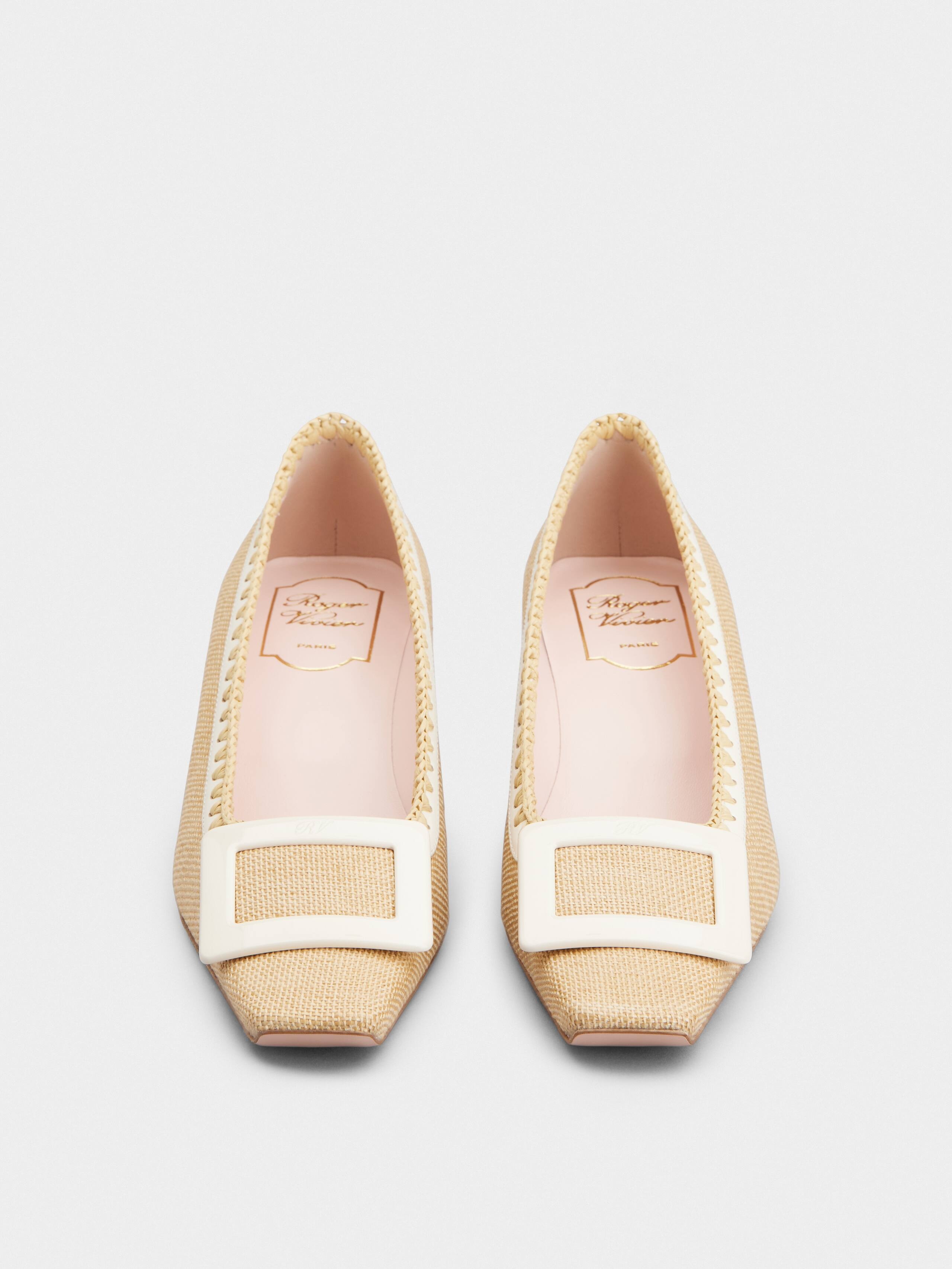 Belle Vivier Pumps in canvas - 7