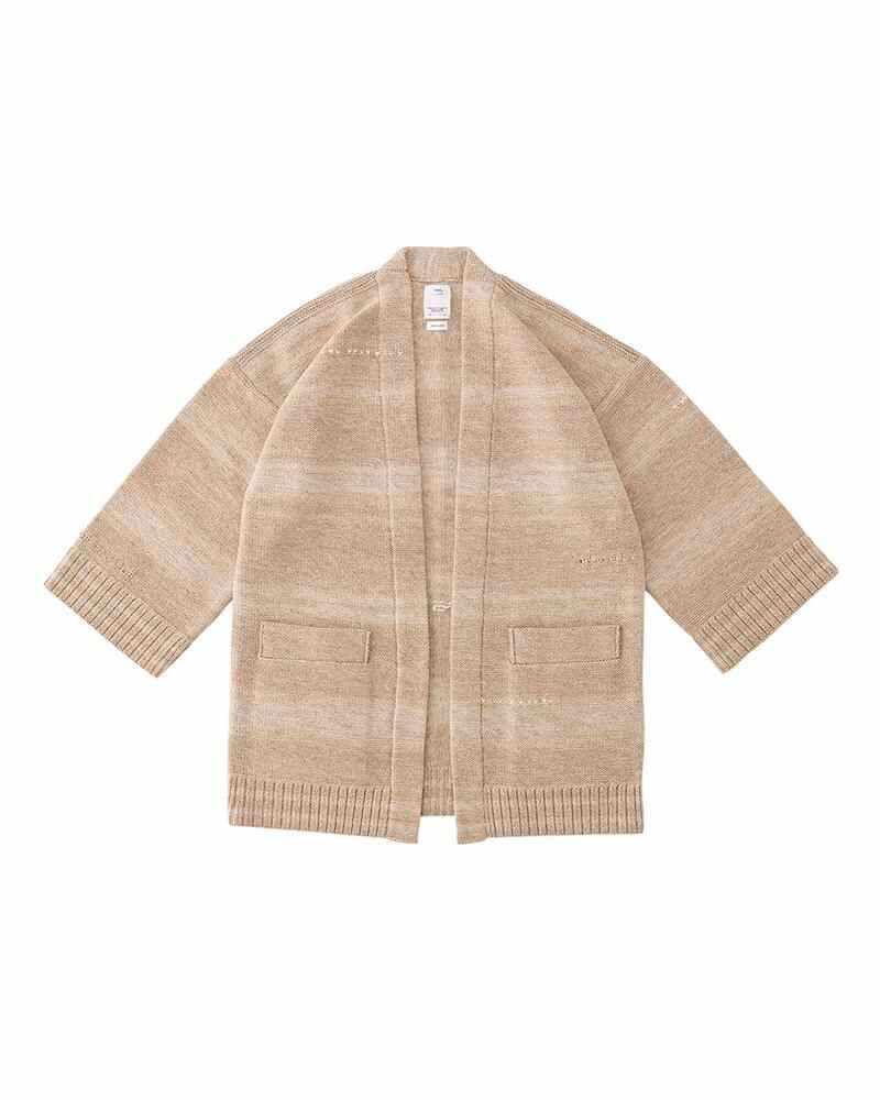 KIMONO CARDIGAN KNIT GRADIENT BEIGE - 1