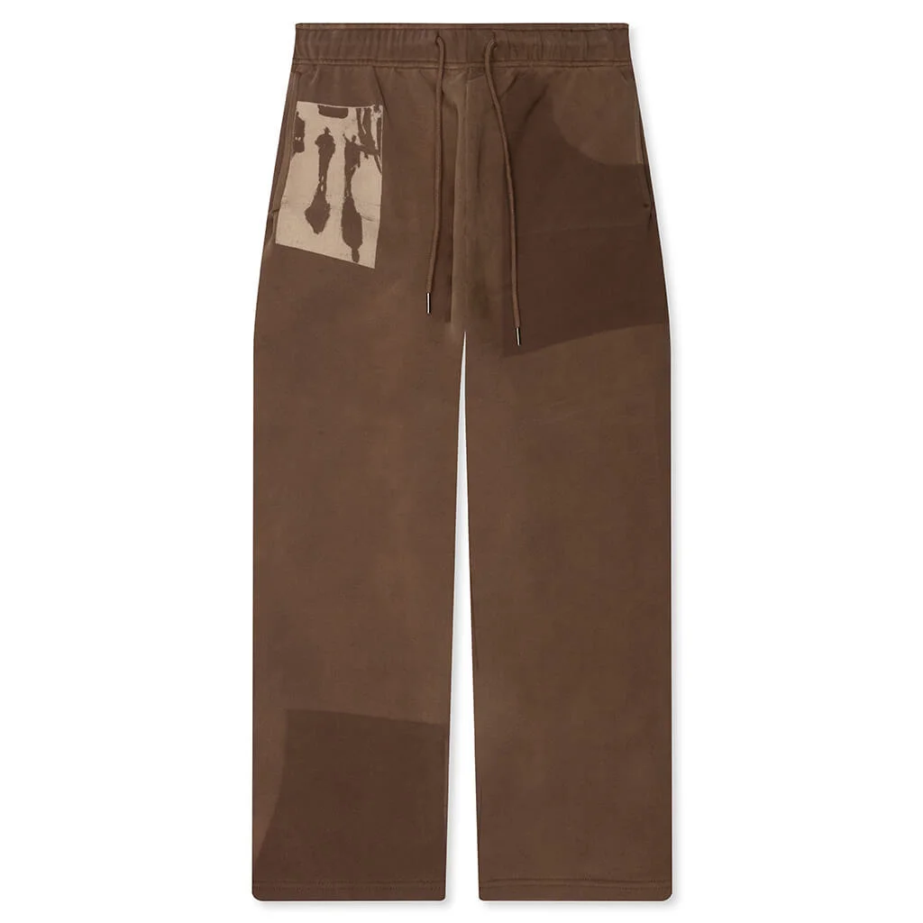 SUN FADED SWEATPANTS - BROWN - 1