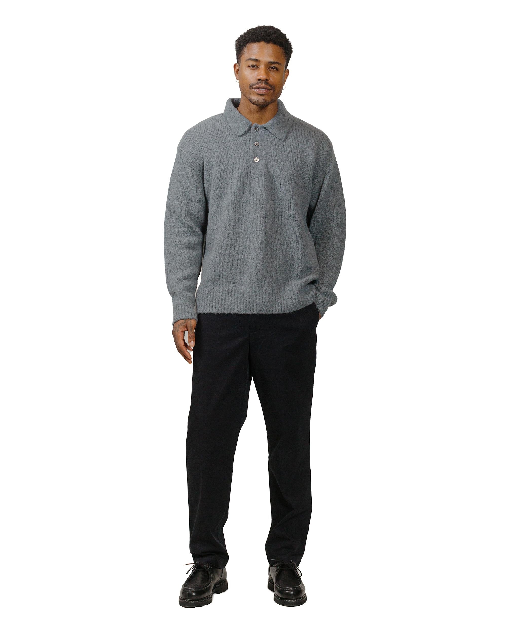 Rasmus Relaxed Brushed Polo Mouse Grey - 4