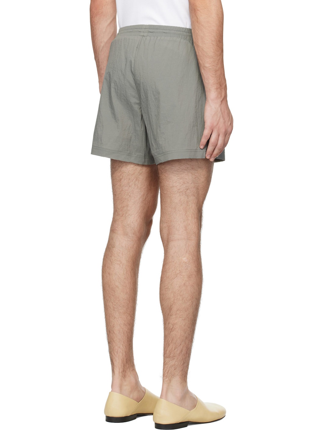 Gray Drawstring Tech Shorts - 3