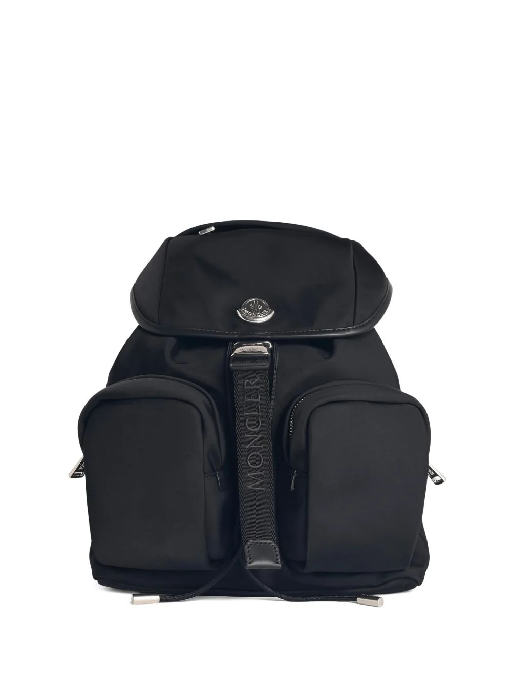 drawstring leather-trim backpack - 1