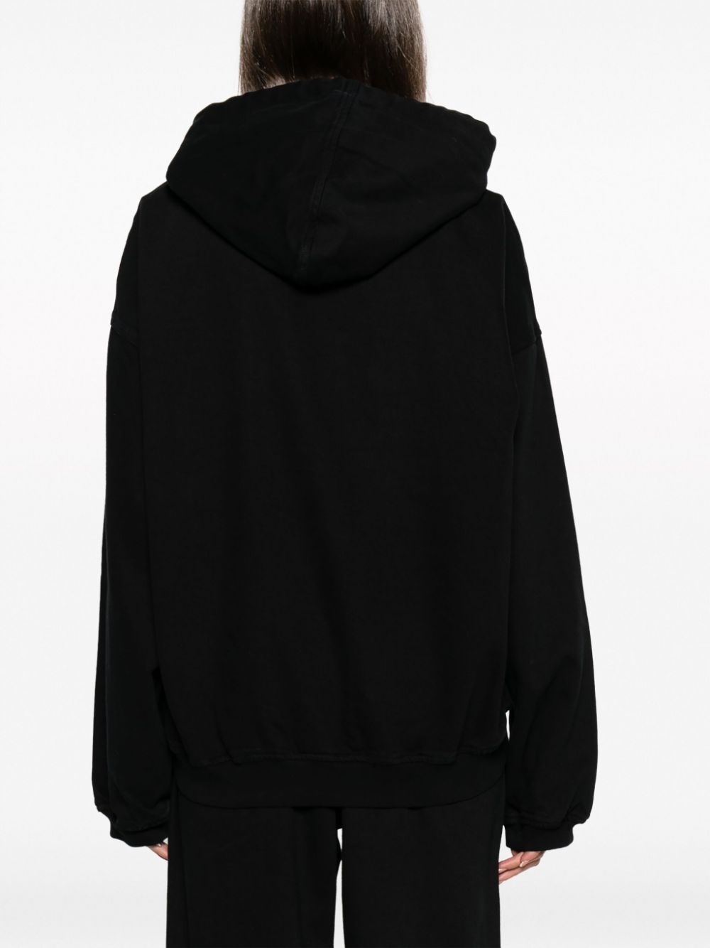 logo-print cotton-blend hoodie - 4