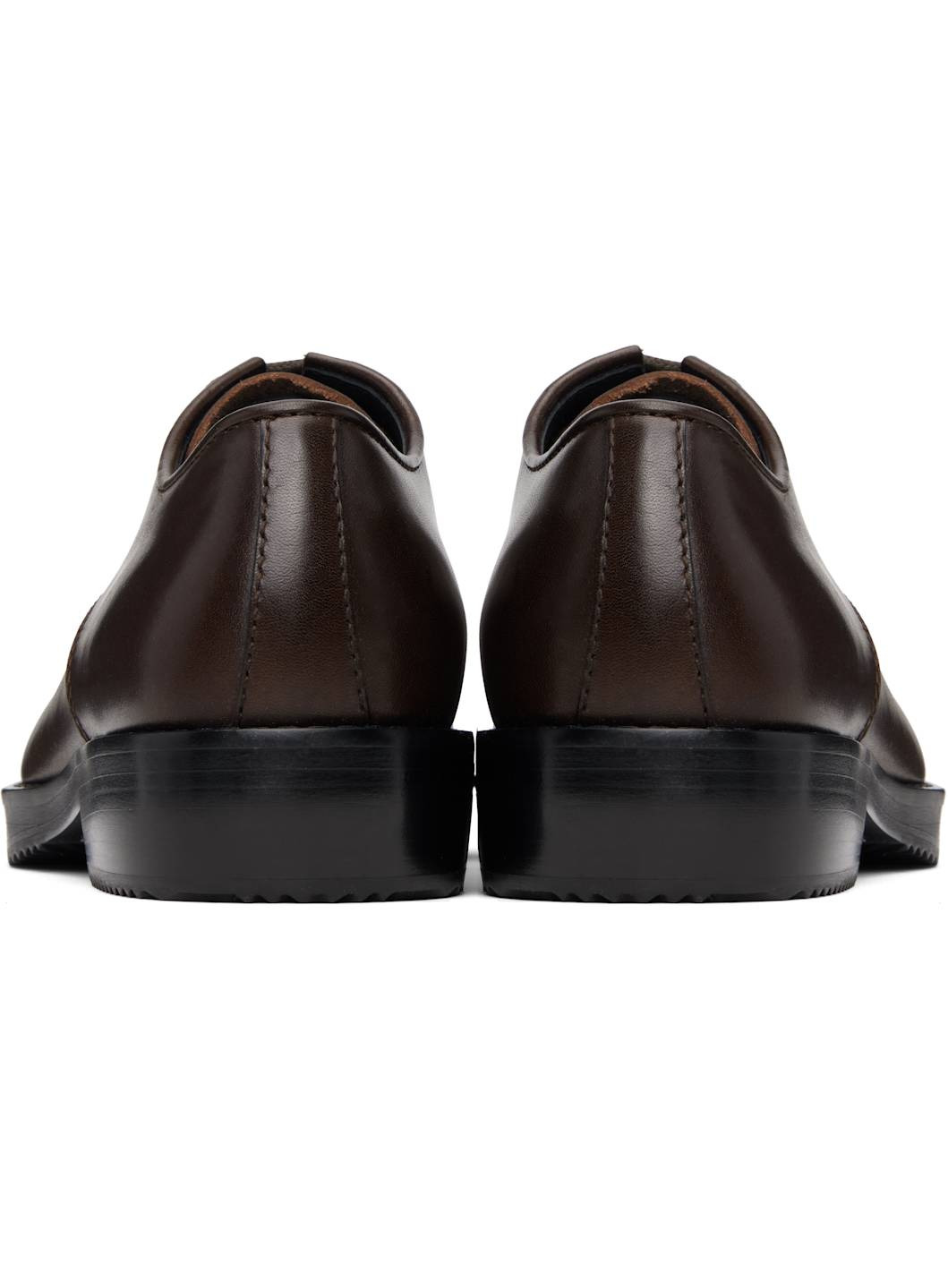 Brown Leather Derbys - 2