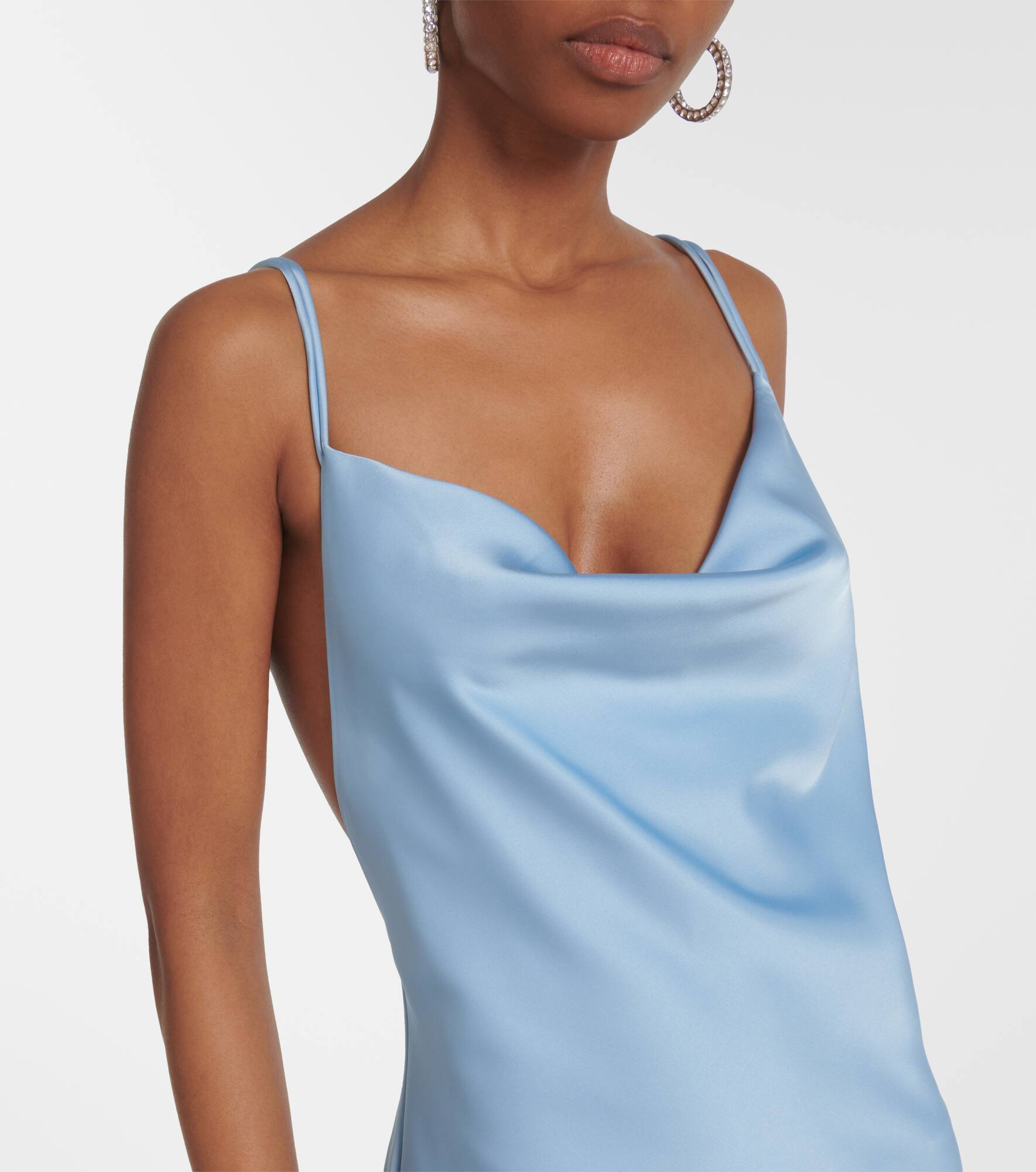Bridal satin slip dress - 4