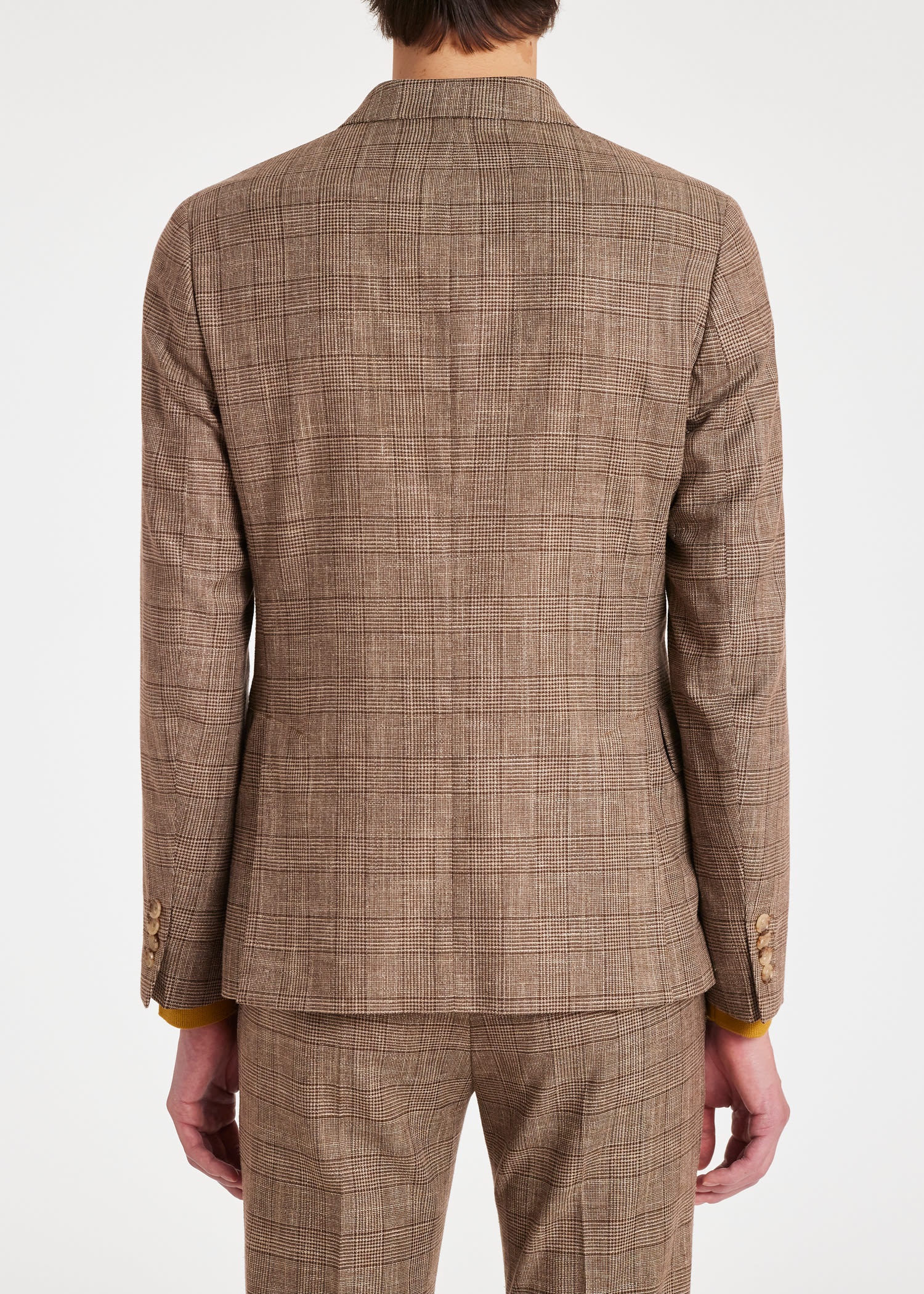 Houndstooth Check Wool-Linen Suit - 8