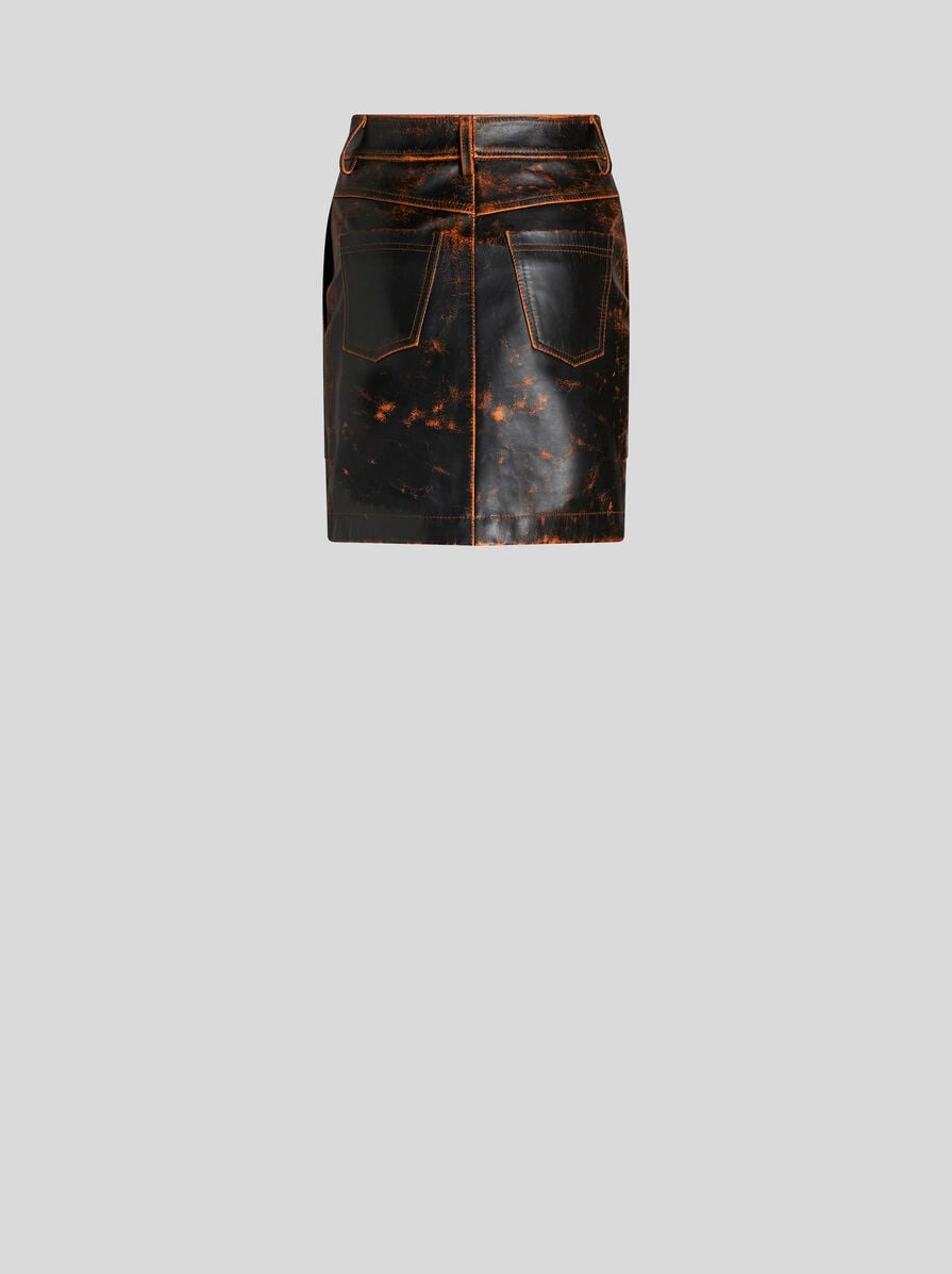 LEATHER MINI SKIRT - 6