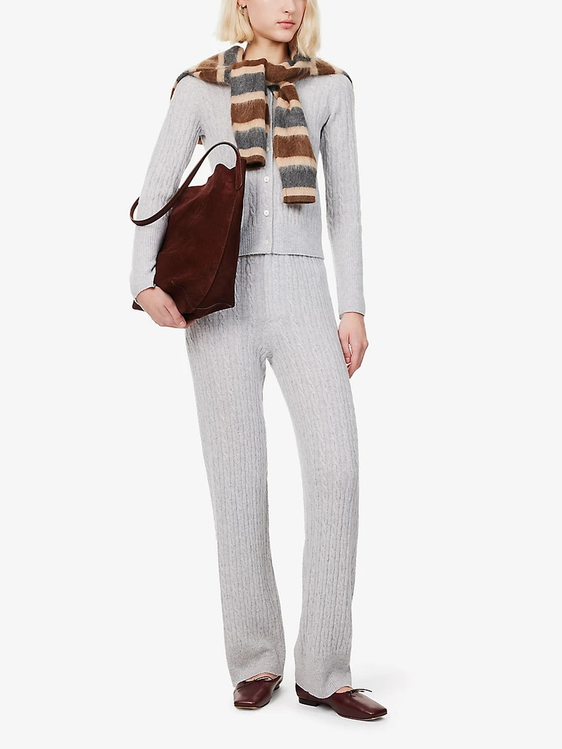 GUEST IN RESIDENCE Cable-Knit Straight-Leg Cashmere Trousers outlook