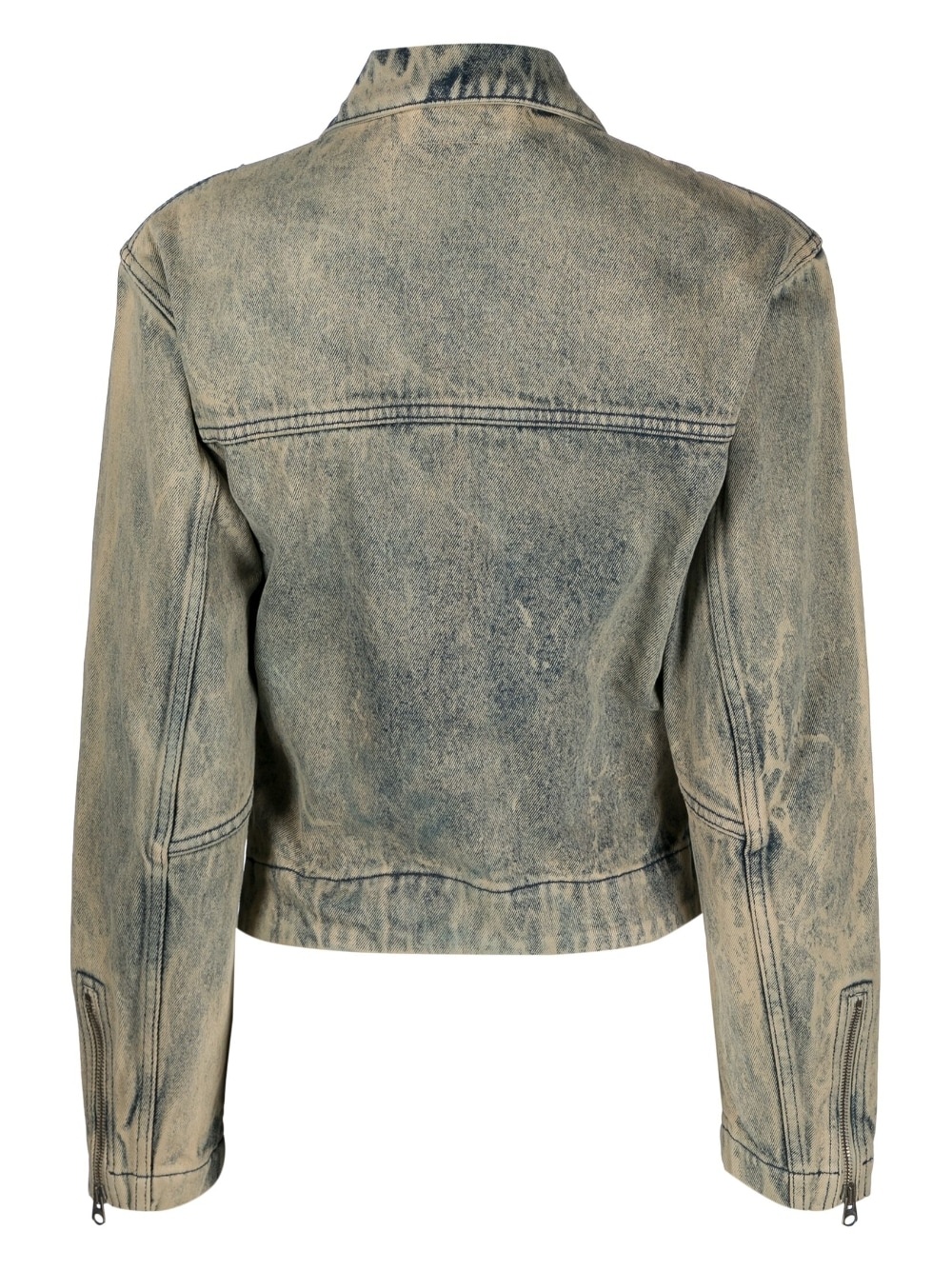 detachable-sleeve denim jacket - 2