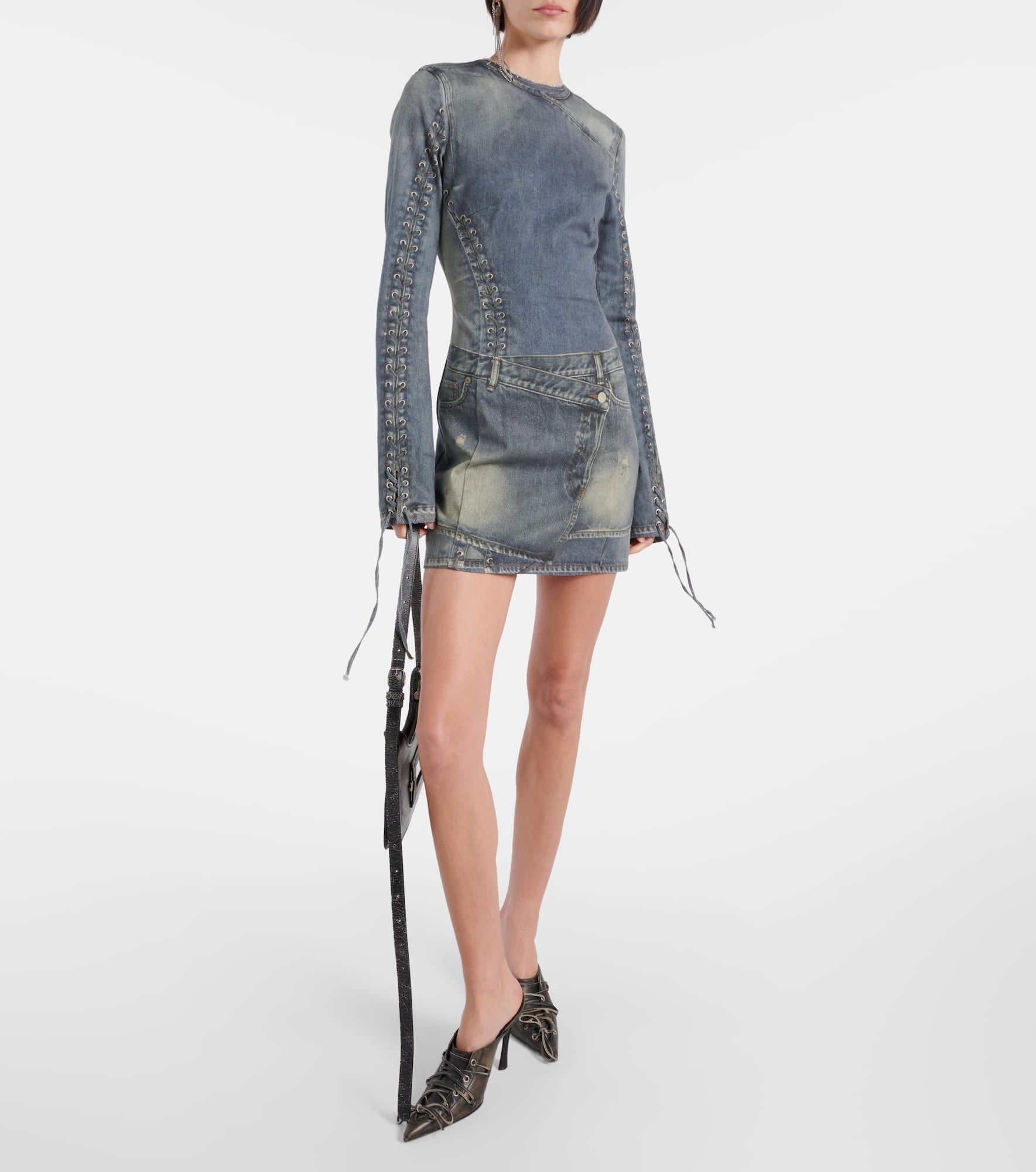 Printed cotton-blend minidress - 2