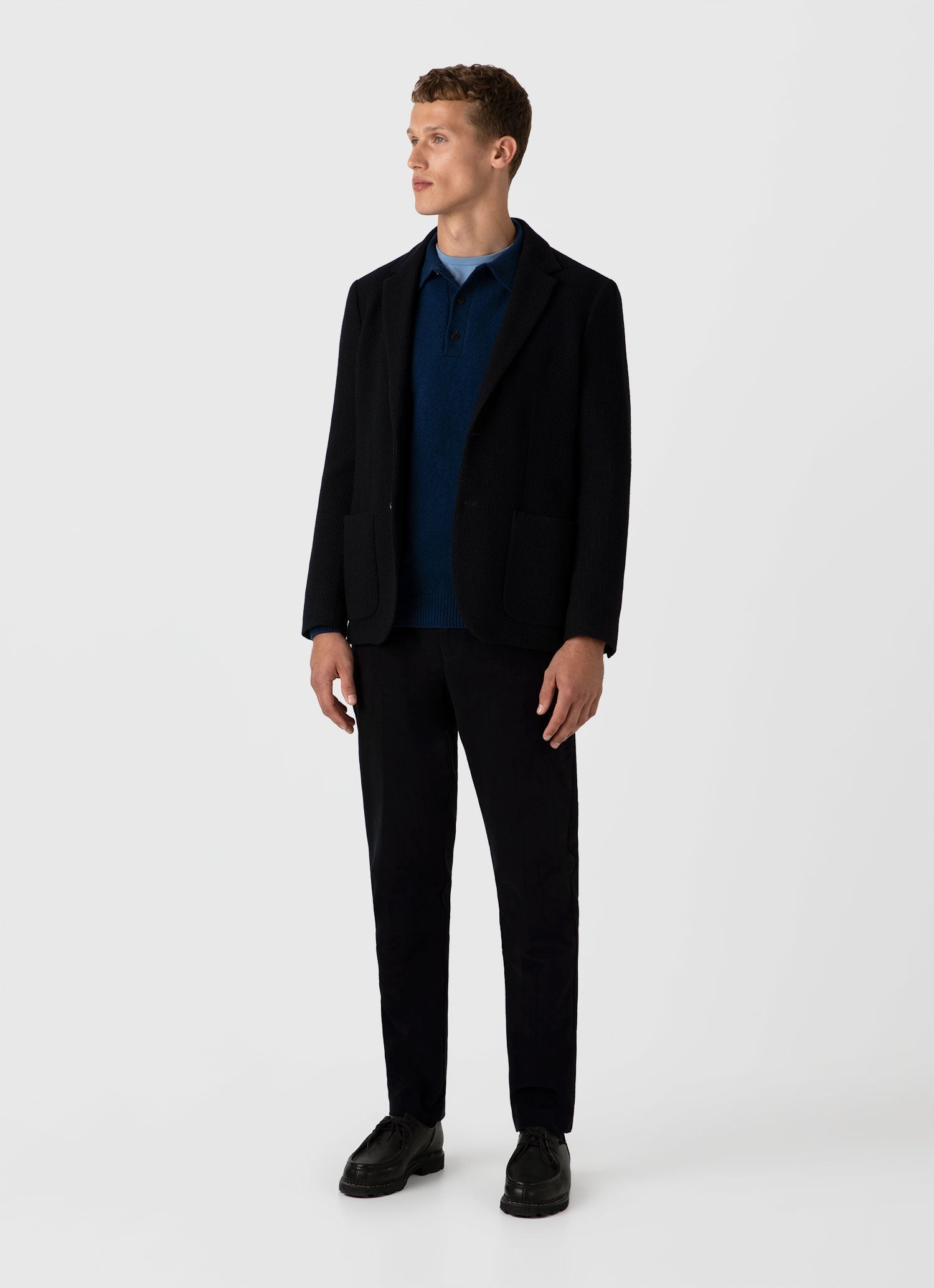 Heavy Wool Jersey Blazer - 3