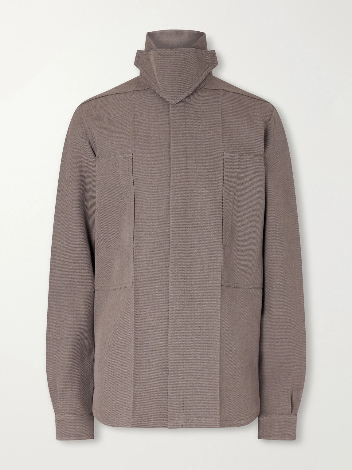 Virgin Wool Drill Overshirt - 1