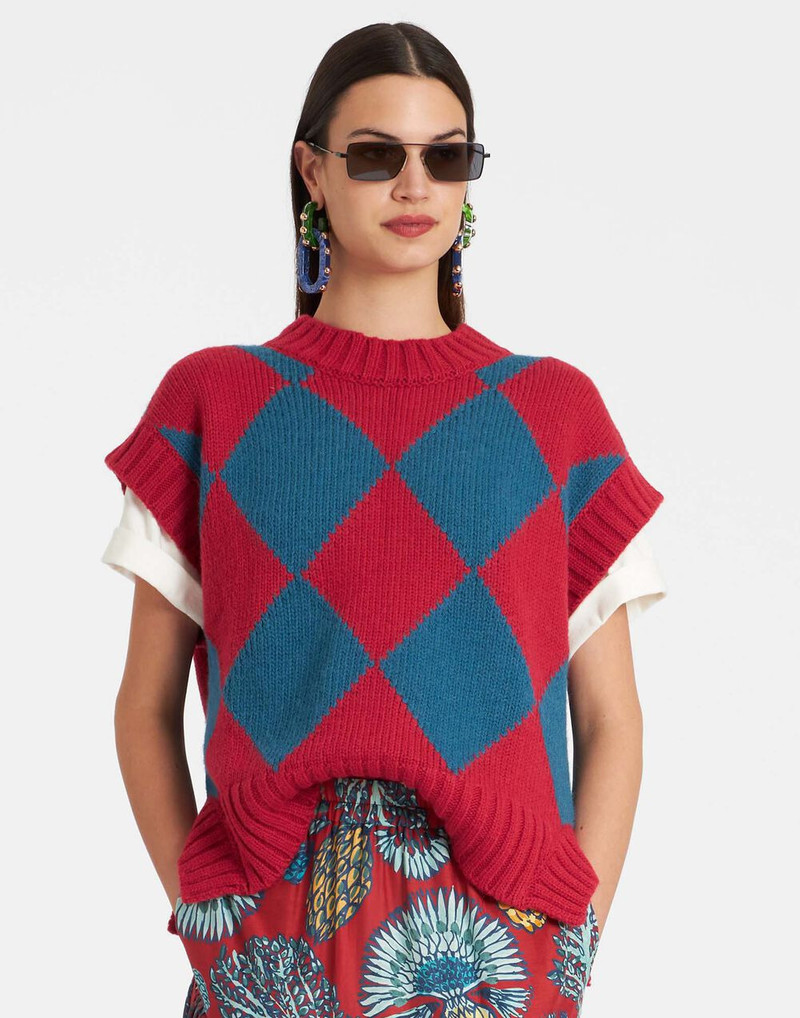 La DoubleJ Argyle Gilet outlook