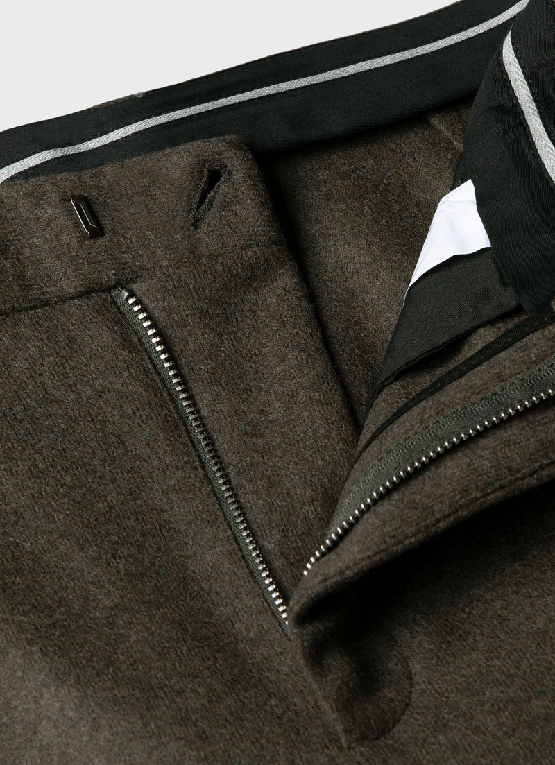 Pleated Boiled Wool Trouser 4