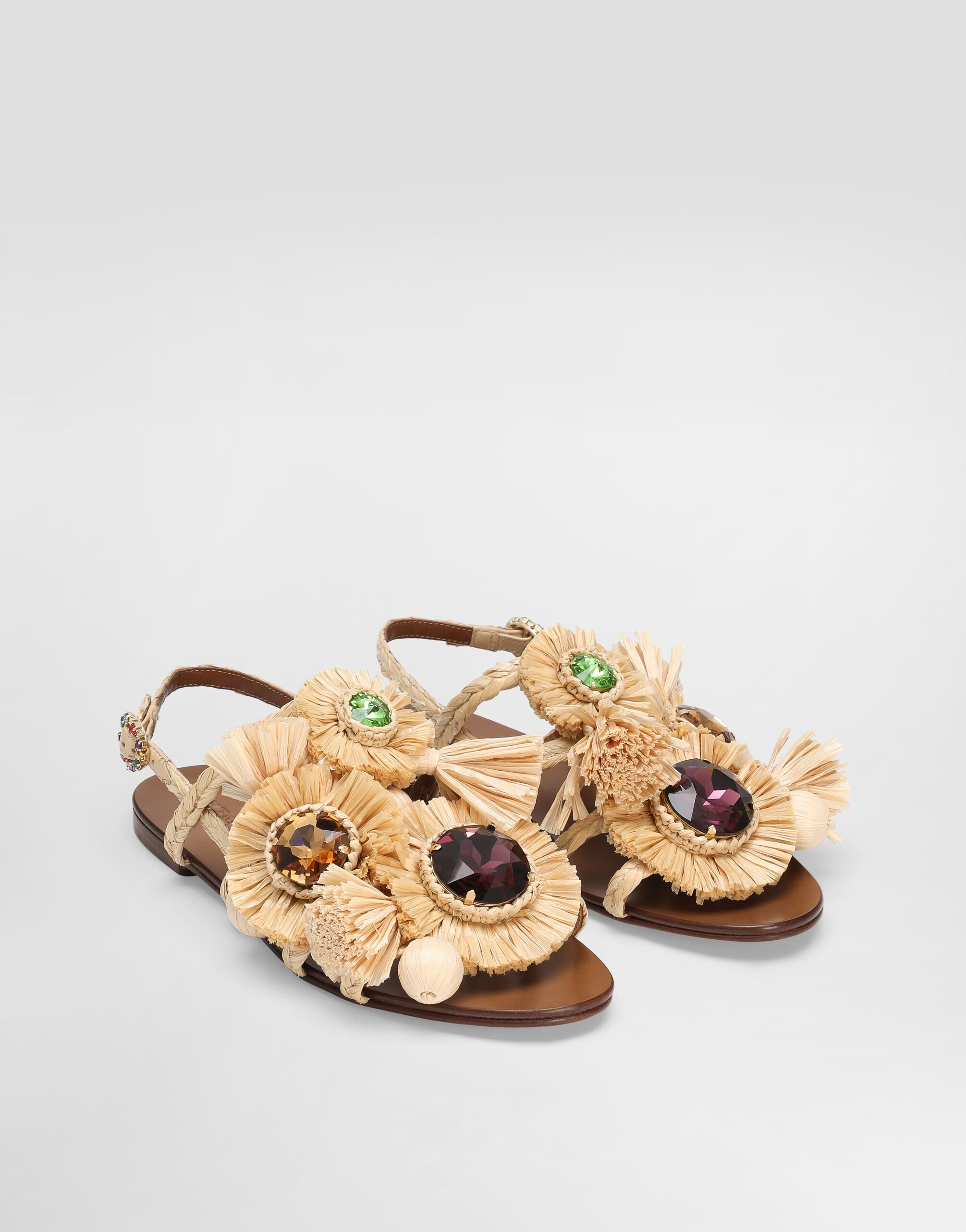 Braided rafia flip-flops - 2