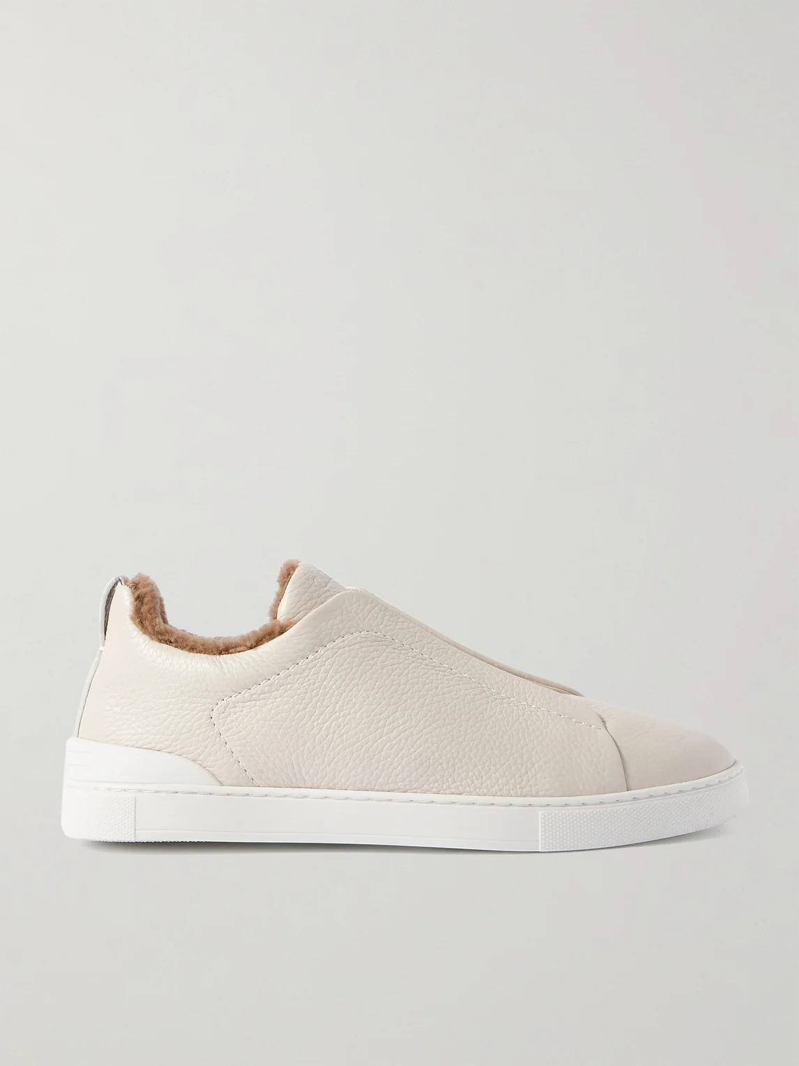 Triple Stitch™ Shearling-Lined Leather Sneakers - 1