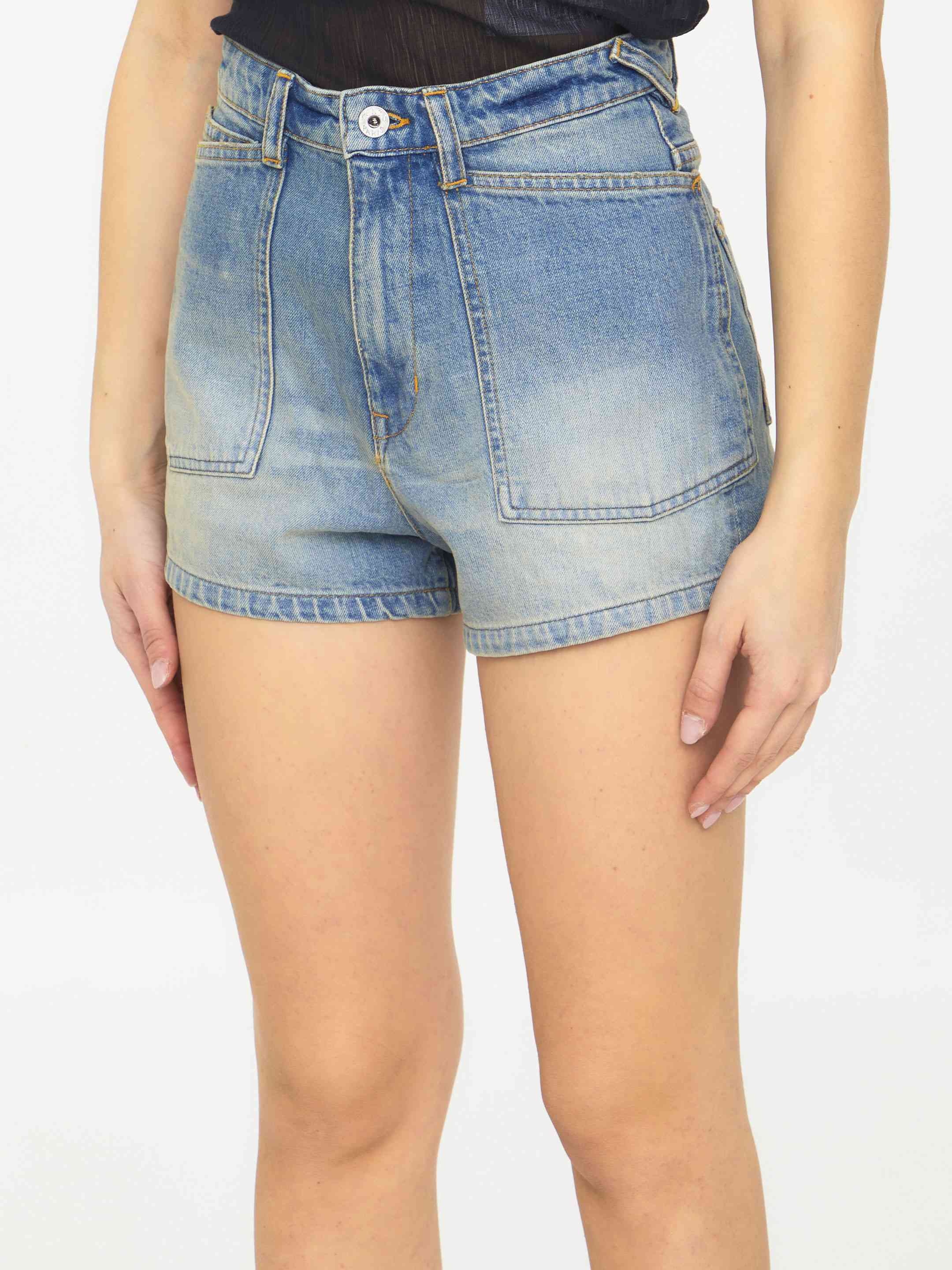 Kenzo Women Light-Blue Denim Shorts - 2