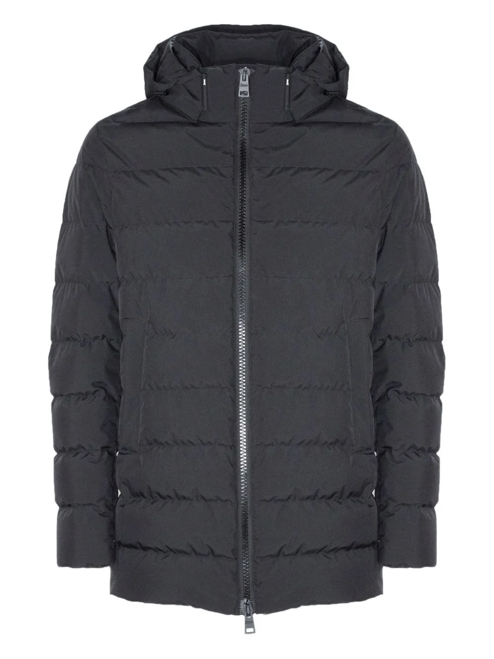 hooded quilted jacket - 1
