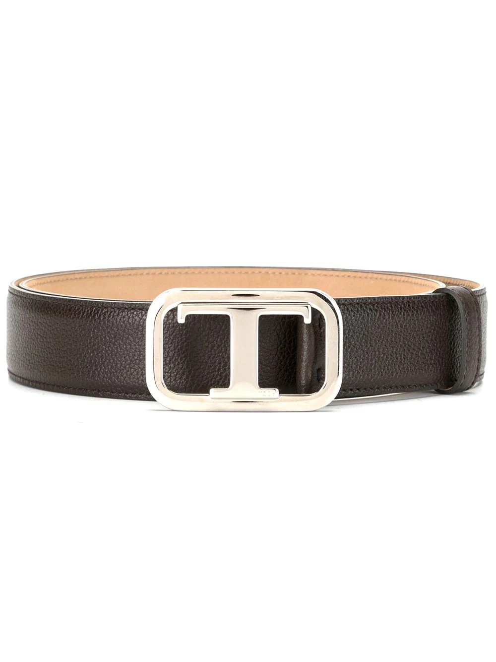 logo leather belt - 1