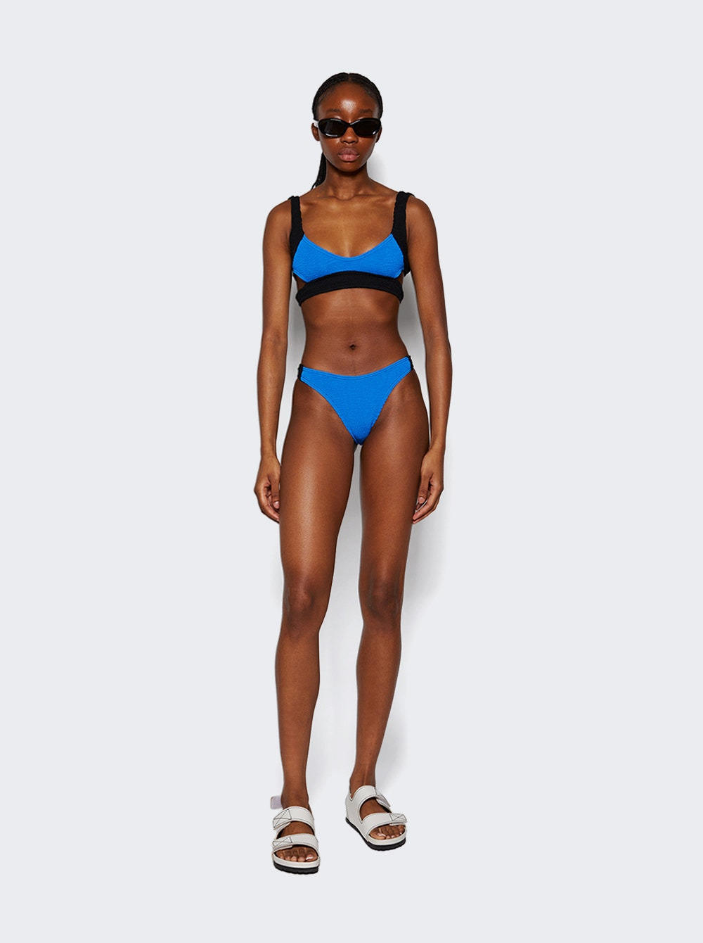 Splice Nino Crop Bikini Top Cobalt and Black - 2